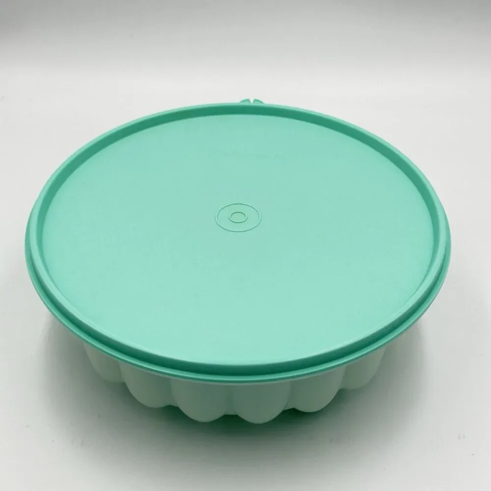 Tupperware 3 Piece Sheer Ice Jel-Ring Mold with Green Seals